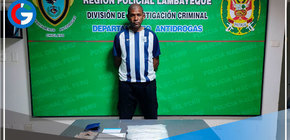 Detienen a burrier con 16 paquetes de droga en aeropuerto de Chiclayo 