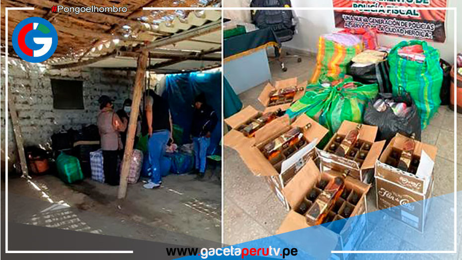 Tacna: Hallan contrabando de licores y prendas oculto en casa de Alto Tomasiri
