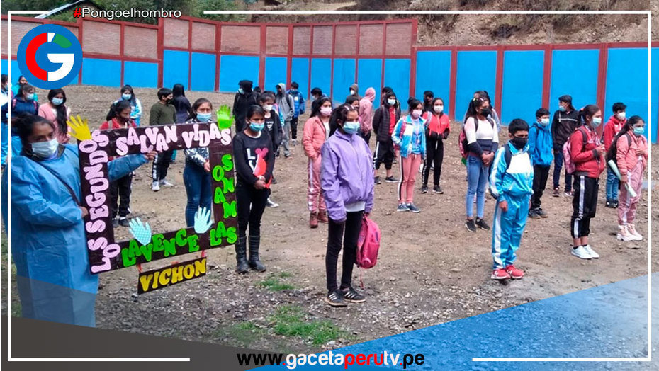 Escolares de 100 colegios de Huari reciben clases en modalidad semipresencial