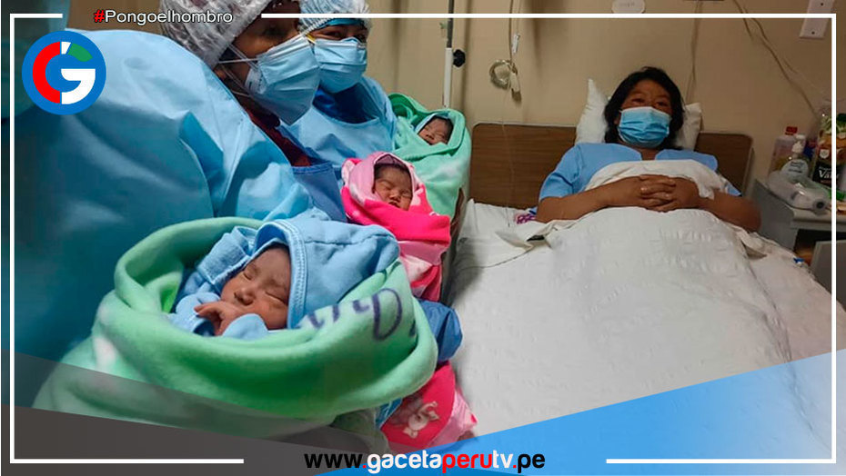 Joven madre alumbra trillizos en hospital ancashino de Carhuaz