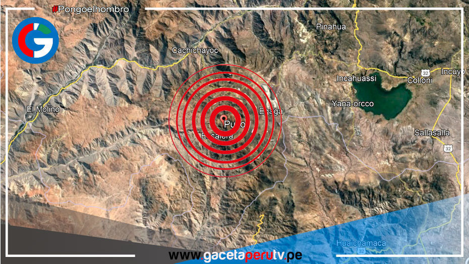 Sismo de magnitud 5.1 se sintió esta tarde en Ayacucho