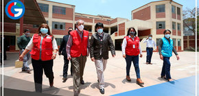 San Martín de Porres: Ministro Gallardo visita colegio que dicta clases semipresenciales 
