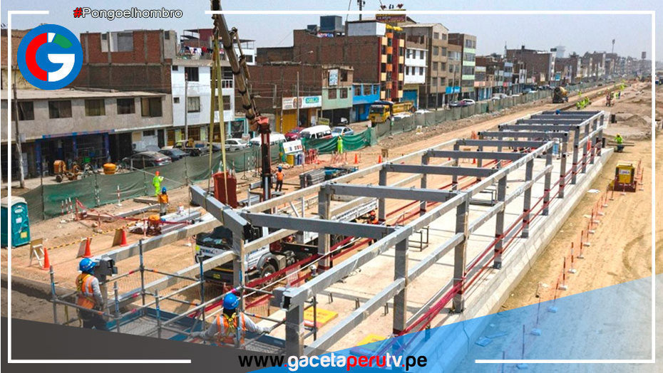 Obras de la ampliación norte del Metropolitano registran 40% de avance