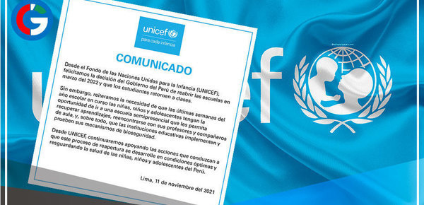 UNICEF saluda decisión del Gobierno de reabrir escuelas en marzo 2022