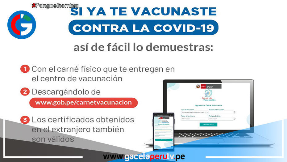 Aquí puedes descarga tu certificado de vacunación de manera rápida y sencilla