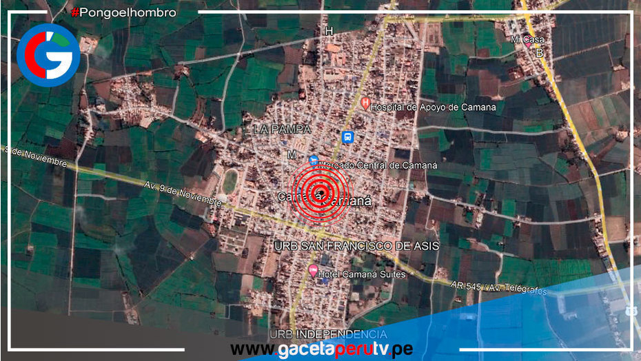 Sismo de magnitud 4.0 remeció esta madrugada Camaná