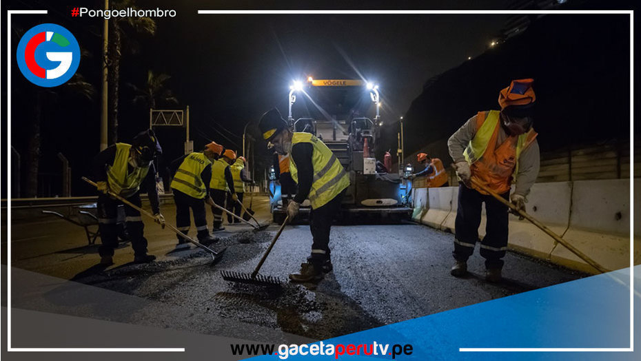 Municipalidad de lima ejecuta reparación de pistas en la vía Costa Verde