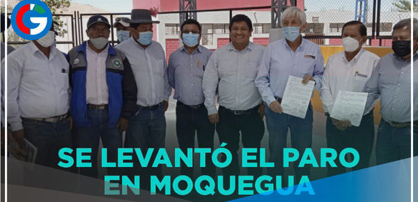Se levantó el paro en la región de Moquegua