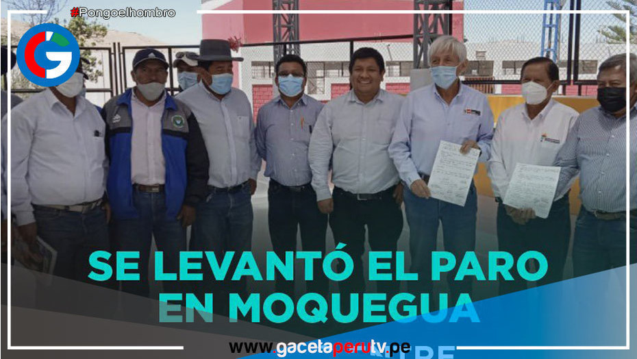 Se levantó el paro en la región de Moquegua