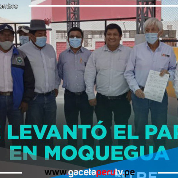 Se levantó el paro en la región de Moquegua