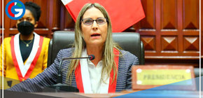 Presidenta del congreso: "Es falso que haya solicitado alguna mención contra el Gobierno de Pedro Castillo"