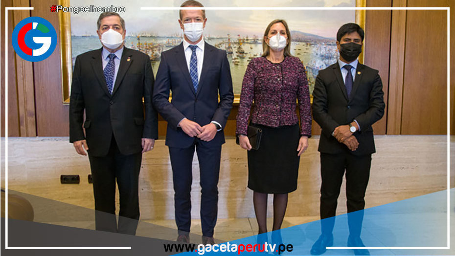 Presidenta del Congreso, se reunió con presidente del Senado Español, quien ha dado positivo a covid-19