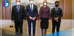 Presidenta del Congreso, se reunió con presidente del Senado Español, quien ha dado positivo a covid-19