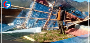 Fuertes vientos afectan al menos cuatro viviendas en distrito de Paucas 