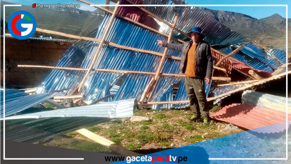 Fuertes vientos afectan al menos cuatro viviendas en distrito de Paucas