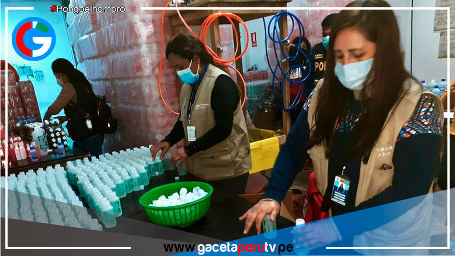 Minsa incauta 300 kilos de alcohol, timolina y agua oxigenada