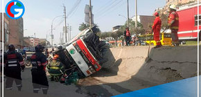 Al menos 10 personas heridas tras despiste de bus de transporte público en Carabayllo
