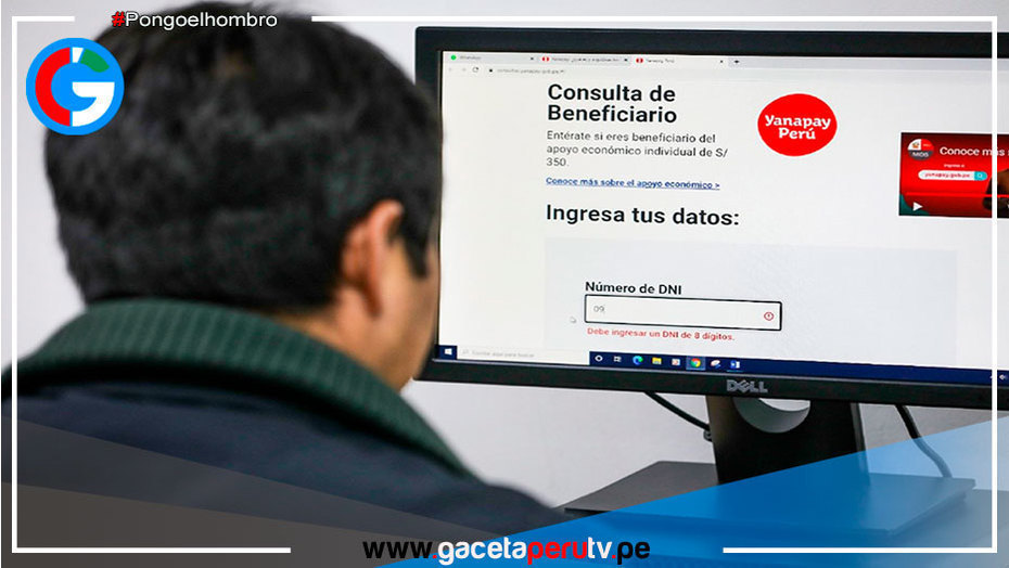 Desde hoy puedes conocer en www.yanapay.gob.pe si eres beneficiario