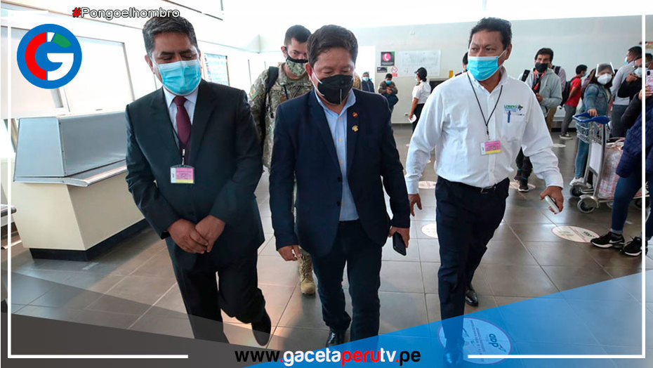 Jefe del Gabinete llegó a Iquitos para participar en el 15 GORE Ejecutivo