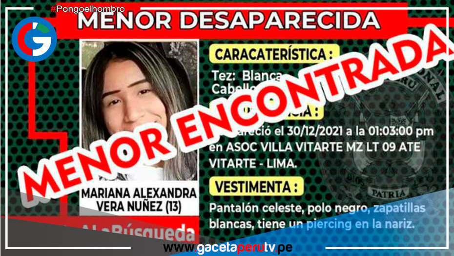La menor de 13 años que fue reportada como desaparecida fue encontrada en Chile