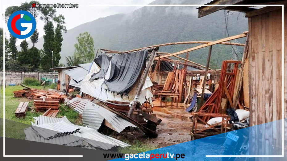 Vientos fuertes dejan 19 viviendas inhabitables y 50 damnificados en Palcazú