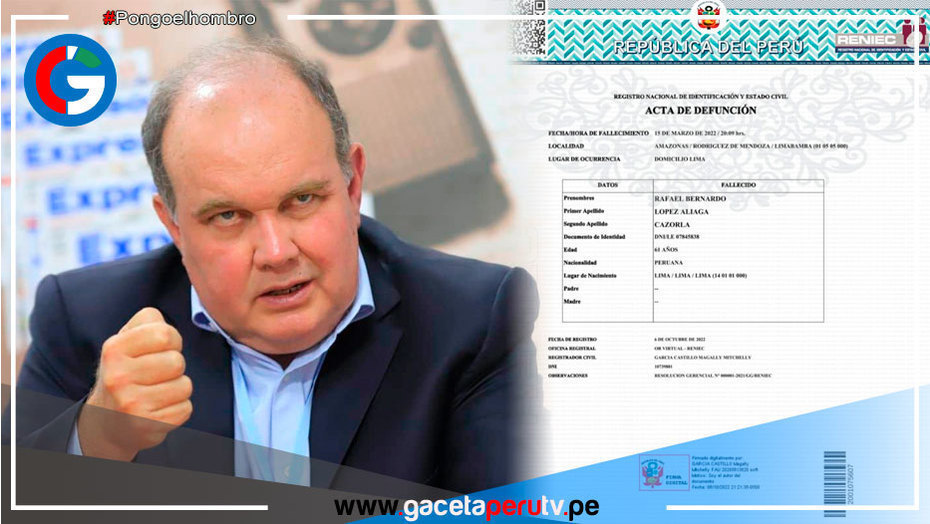Rafael López Aliaga denunció que figura como fallecido en el registro de Reniec