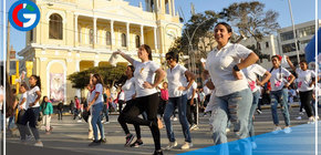 Colorido flashmob para rendir homenaje a la marinera en Lambayeque