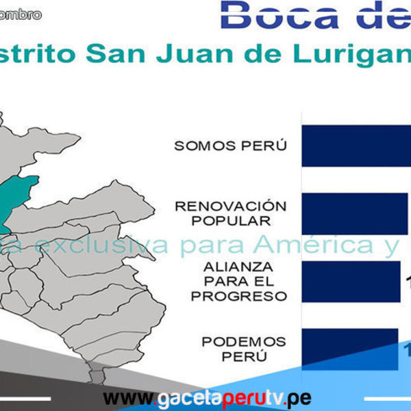 Estos son los resultados Electorales en los distritos del Cono Este