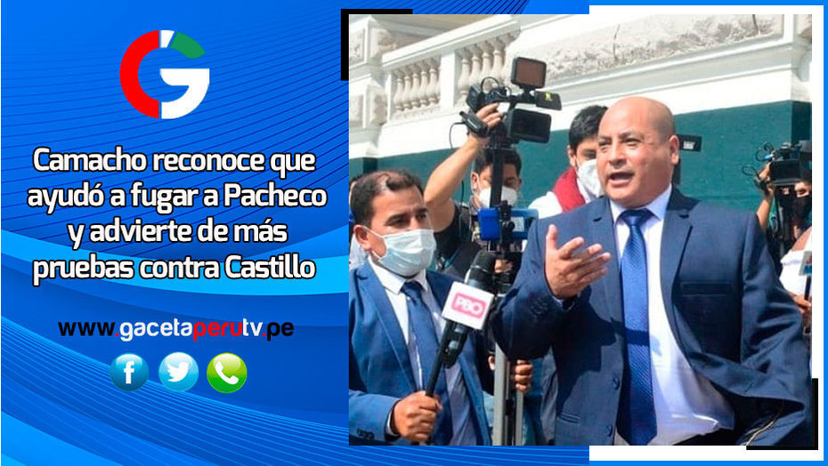 Exsubsecretario general del Despacho de Palacio de Gobierno reconoce que ayudó a fugar a Pacheco