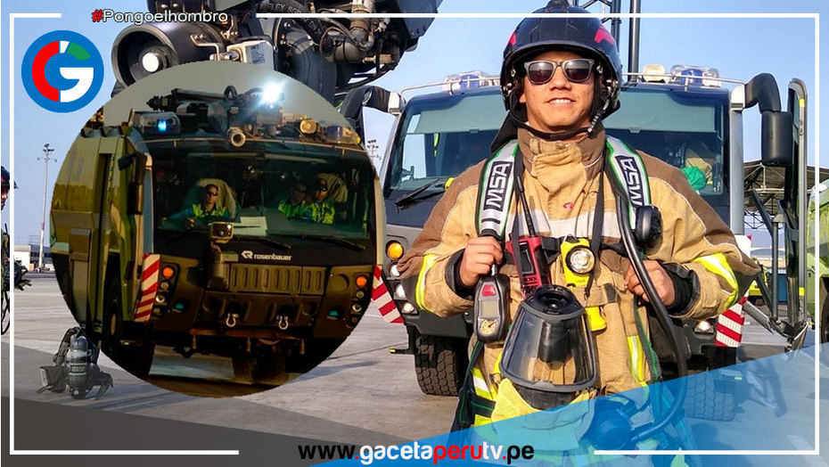 Bombero herido en Aeropuerto Jorge Chavéz permanece en UCI del Hospital Sabogal