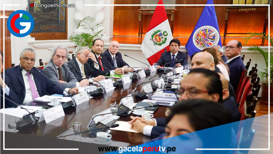 Representantes de la OEA se reune con Pedro castillo