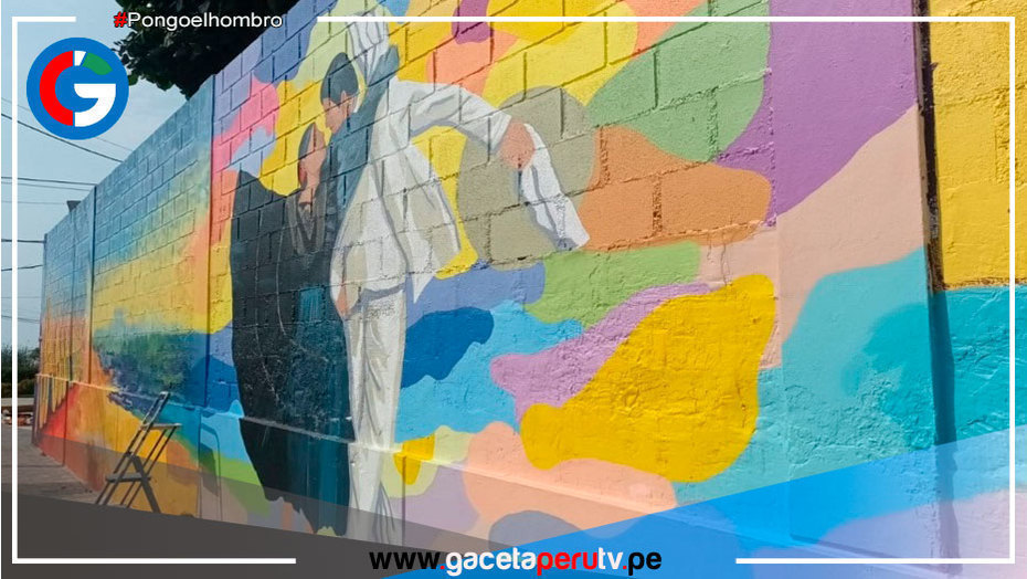 Artistas llenan de color las calles de Trujillo con mural pacto por la cultura al 2030