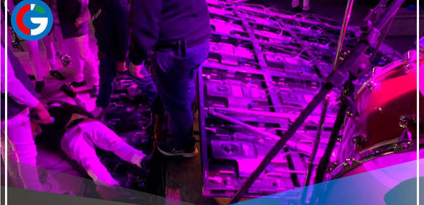 Integrante de Banda Tres Ríos, herido tras ser aplastado por pantalla LED