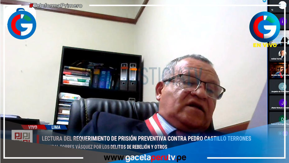 Poder Judicial resuelve pedido de prisión preventiva contra Pedro Castillo y Aníbal Torres