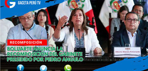Boluarte anuncia la recomposición del Gabinete presidido por Pedro Angulo