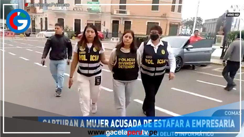 Capturan a joven acusada de ser receptora de dinero por fraude informático en Comas