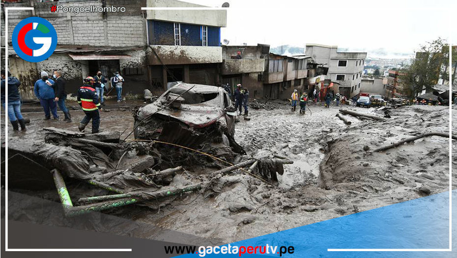 Sube a 18 la cifra de fallecidos por aluvión en Ecuador