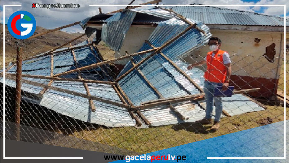 Lluvias, nevada y vientos originan colapso de colegios y viviendas en Pasco