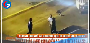 Enfrenta a delincuente que le hurtó celular y sujeto lo persigue a balazos