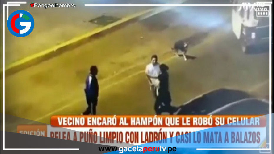 Enfrenta a delincuente que le hurtó celular y sujeto lo persigue a balazos
