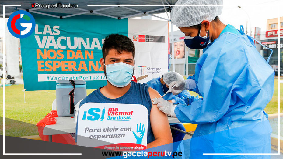 En Perú el 31.84 % de la población objetivo se aplicó la tercera dosis
