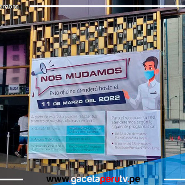 Suspenden atención en agencia del Cercado de Lima de la Reniec del 14 al 18 de marzo 