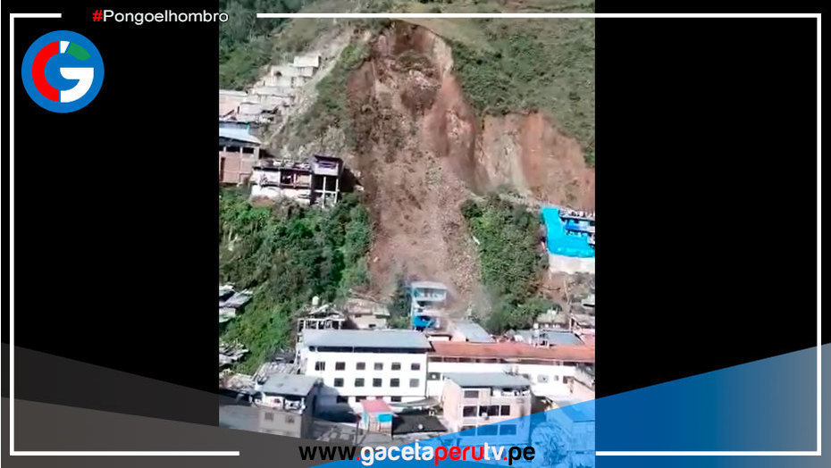 Deslizamiento de tierra sepulta viviendas en el poblado de Retamas en La Libertad