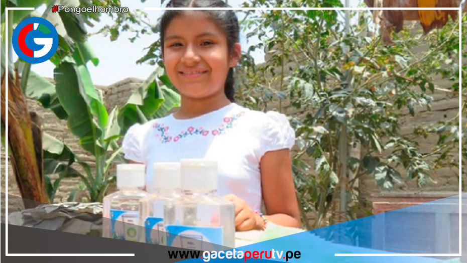 Niña creó gel antibacterial casero para desinfección de manos en Cañete