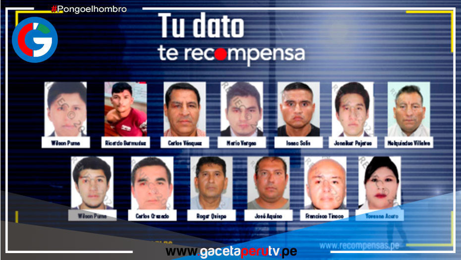 Incluyen a 13 nuevos prófugos de la justicia en el Programa Recompensas