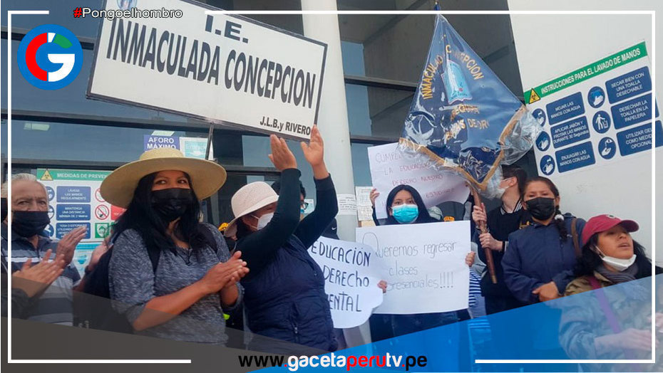 Padres de Familia y docentes exigen regreso a clases presenciales para estudiantes en Arequipa