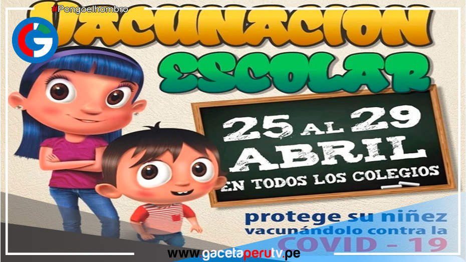 Arequipa: Hoy lunes 25 empieza vacunación contra el covid-19 en colegios