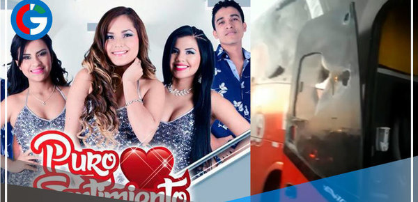 Bus de orquesta Puro Sentimiento fue apedreado por vándalos en Ica