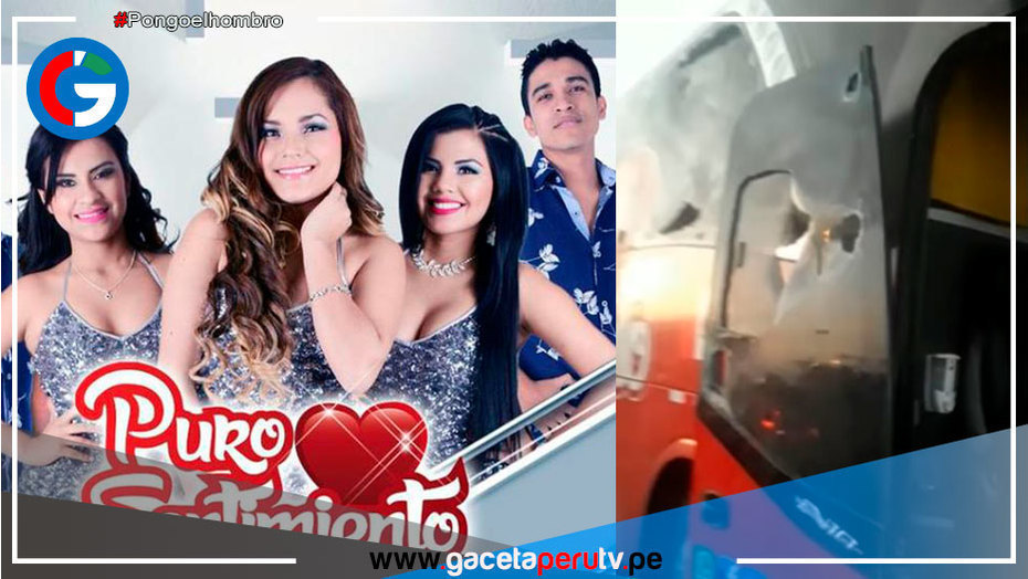 Bus de orquesta Puro Sentimiento fue apedreado por vándalos en Ica