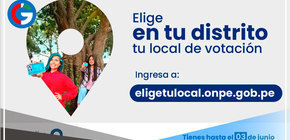 Elige aquí tu local de votación para las elecciones regionales y municipales 2022